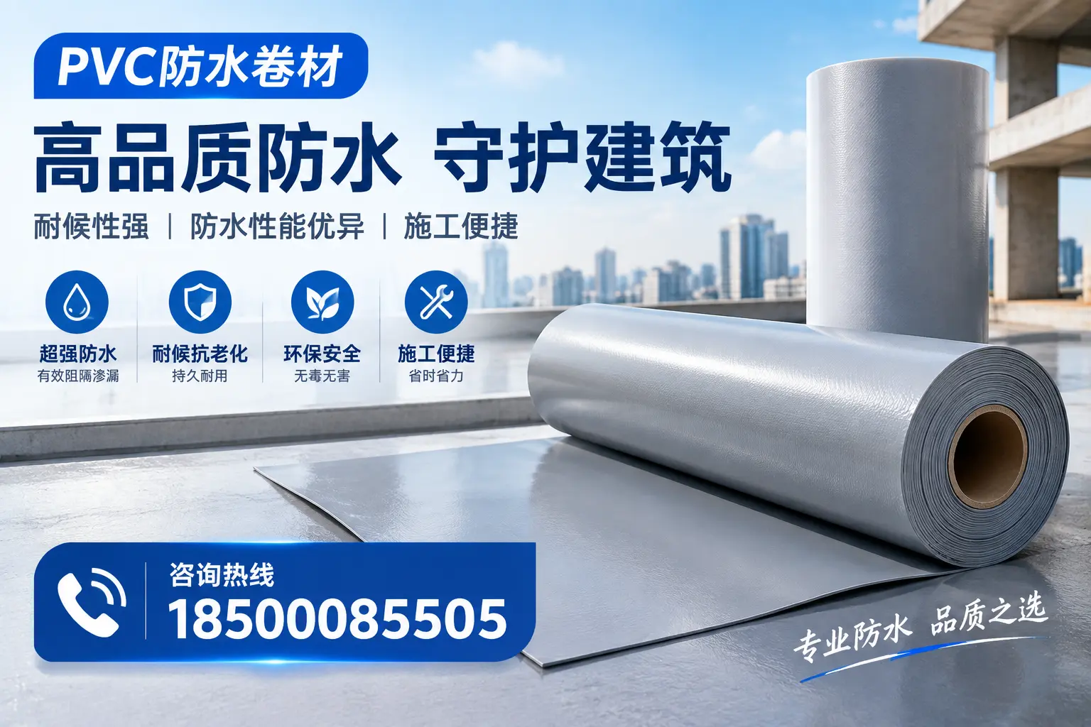 PVC防水卷材的防水效果评测,适合七台河的科学依据